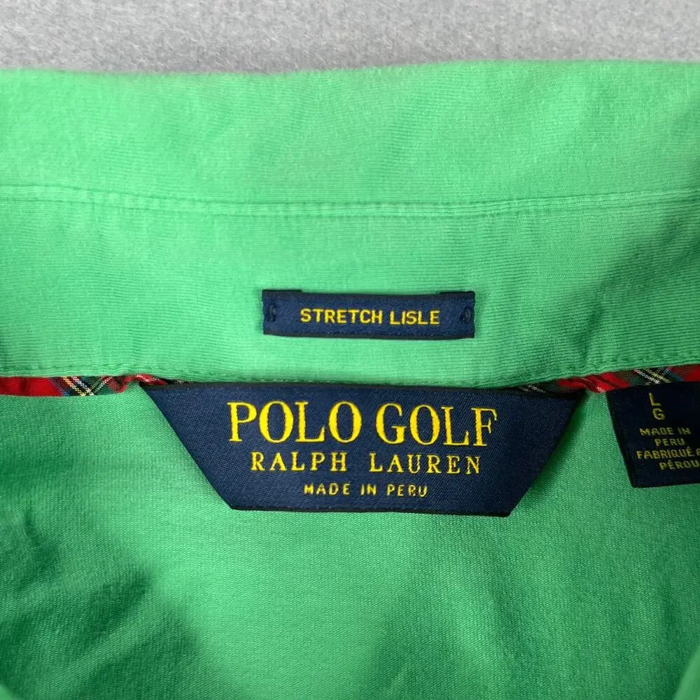 Polo Golf Ralph Lauren Polo Shirt Large Green Stretch Iisle Mens
